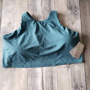 ATHLETA Conscious Crop Teal Bra D-DD Cup NO PADS – Size 3X